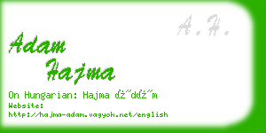 adam hajma business card